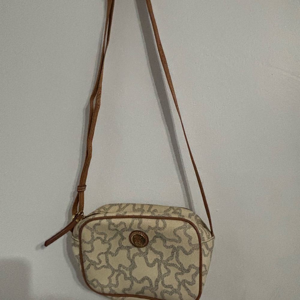 Elegant Cream and Brown Crossbody Bag TOUS